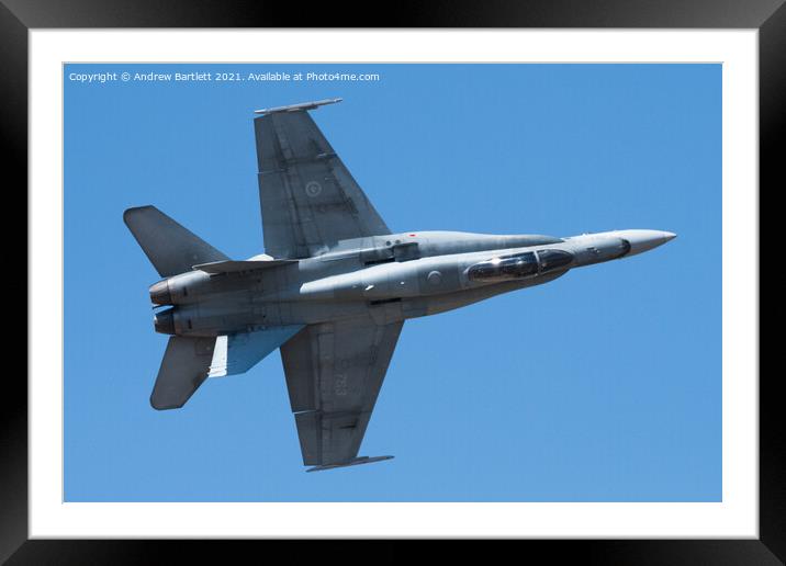 Royal Canadian Air Force, CF18 Hornet  Framed Mounted Print by Andrew Bartlett