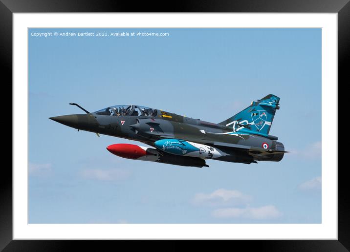 French Air Force, Mirage 2000D Framed Mounted Print by Andrew Bartlett