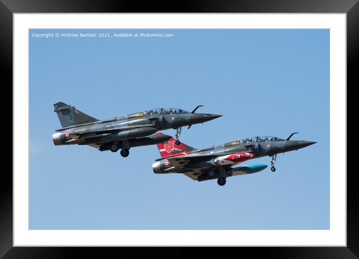French Air Force, Mirage 2000D Framed Mounted Print by Andrew Bartlett