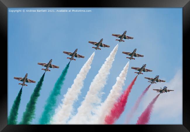 The Frecce Tricolori Framed Print by Andrew Bartlett