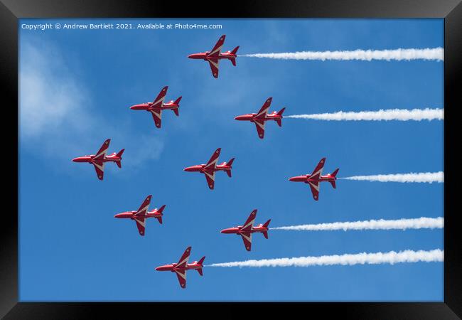 RAF The Red Arrows Framed Print by Andrew Bartlett