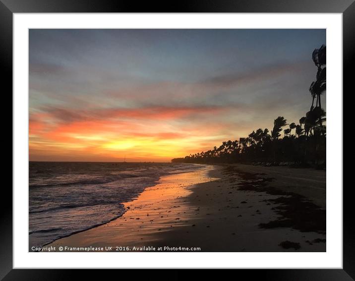 Punta Cana Sunset Framed Mounted Print by Framemeplease UK