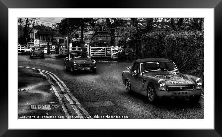 MG Classic car racing in Tenterden  Framed Mounted Print by Framemeplease UK