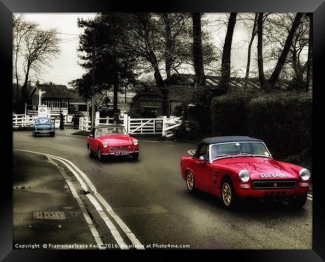 MG classic car racing in Tenterden Framed Print by Framemeplease UK