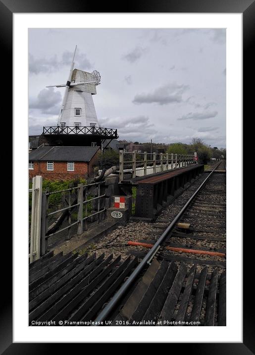 Rye windmill East Sussex Framed Mounted Print by Framemeplease UK
