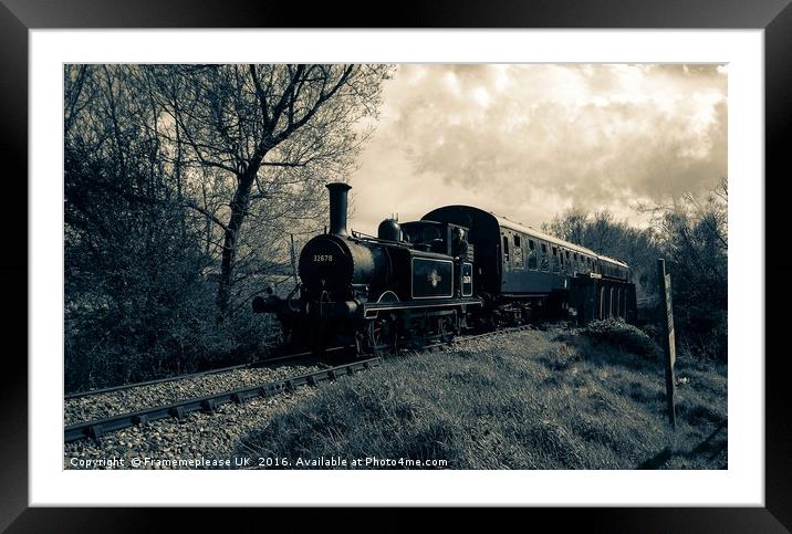 Steam Train 32678 Framed Mounted Print by Framemeplease UK