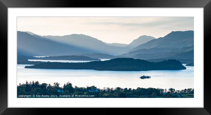 Inchcailloch - Loch Lomond Framed Mounted Print by Kay Roxby
