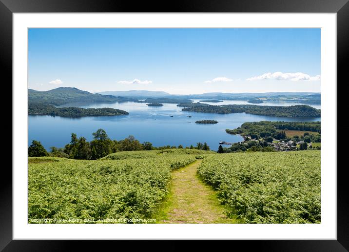 Loch Lomond from the Luss Hills Framed Mounted Print by Kay Roxby