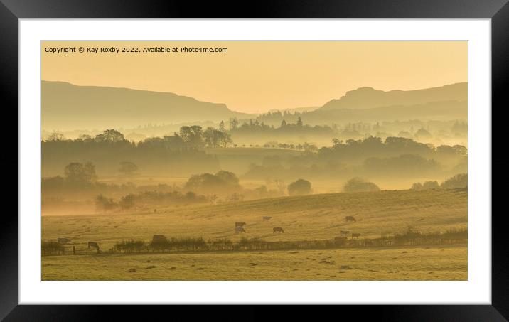 Campsie Fells sunrise Framed Mounted Print by Kay Roxby