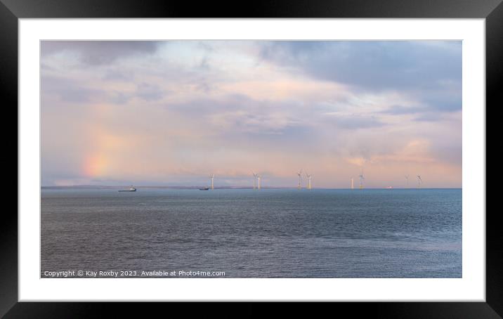 Aberdeen wind farm Framed Mounted Print by Kay Roxby