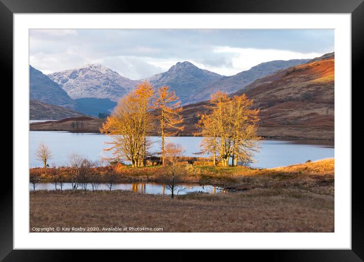 Loch Arklet Scotland sunrise Framed Mounted Print by Kay Roxby