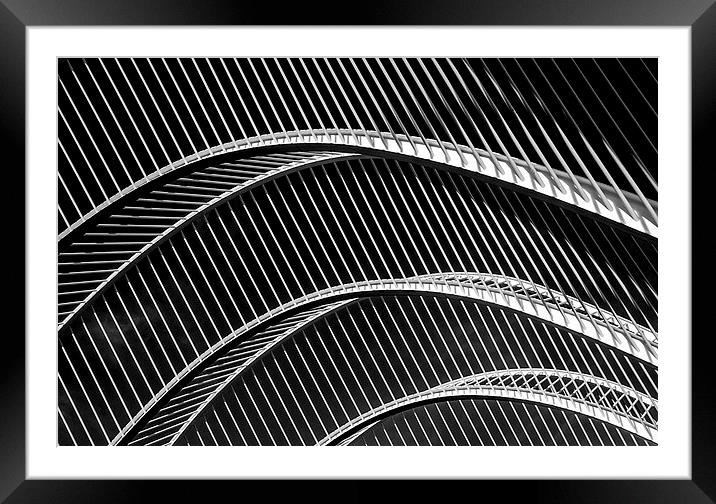 Arching steel pattern Framed Mounted Print by Stephen Giles