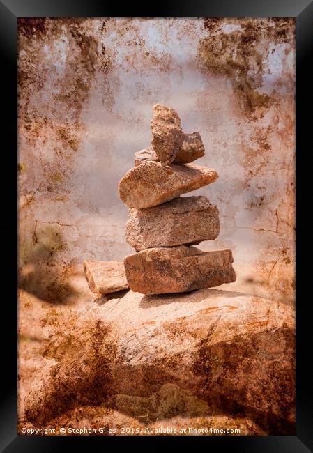 Rock pile Framed Print by Stephen Giles