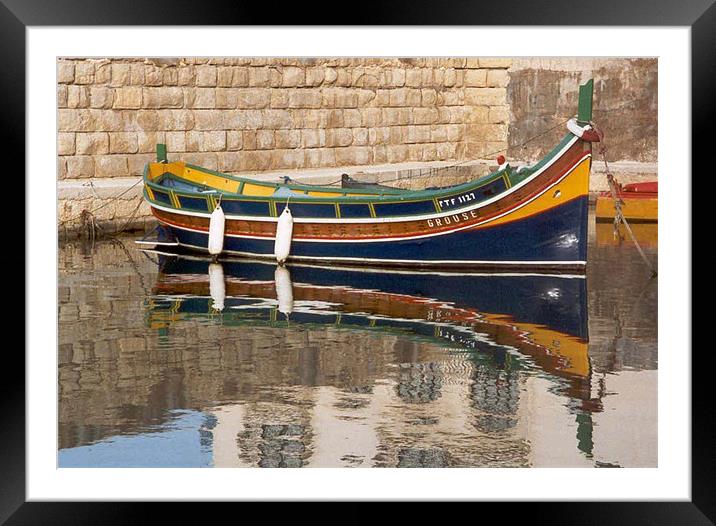 Maltese boat Framed Mounted Print by Chris Keast