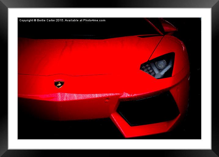 Red Lamborghini Framed Mounted Print by Bertie Carter