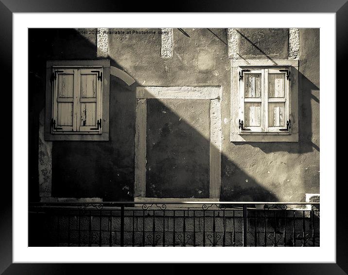  Doors and window in symmetry Framed Mounted Print by Bertie Carter