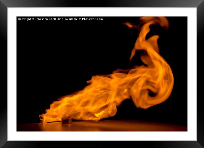 Flame Ghost Framed Mounted Print by Sebastien Coell