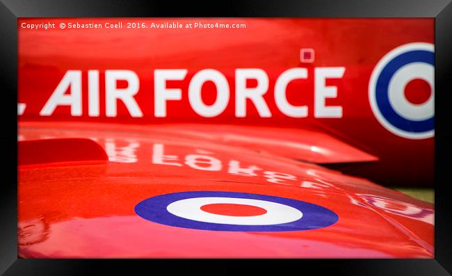 RAF Red Arrows Framed Print by Sebastien Coell