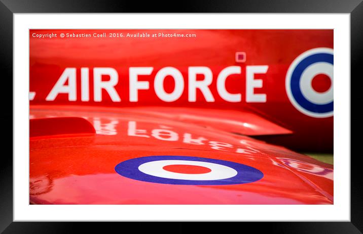 RAF Red Arrows Framed Mounted Print by Sebastien Coell