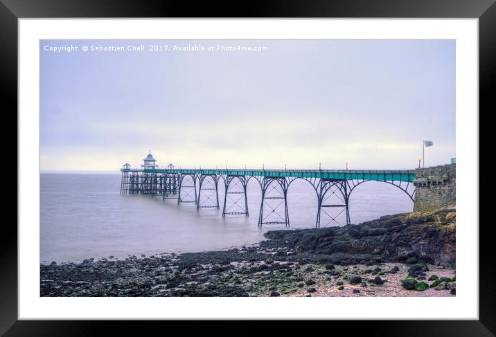 Clevedon pier Framed Mounted Print by Sebastien Coell