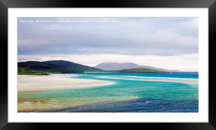 Luskentyre beach on the Scottish isle of Harris Framed Mounted Print by Sebastien Coell