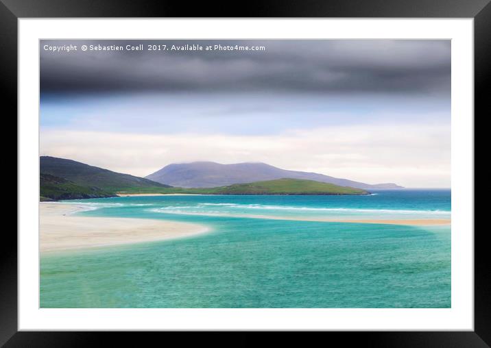 Luskentyre beach on the Scottish isle of Harris Framed Mounted Print by Sebastien Coell