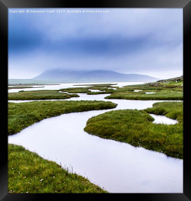 The Rodel marsh on the Isle of Harris on the Scott Framed Print by Sebastien Coell