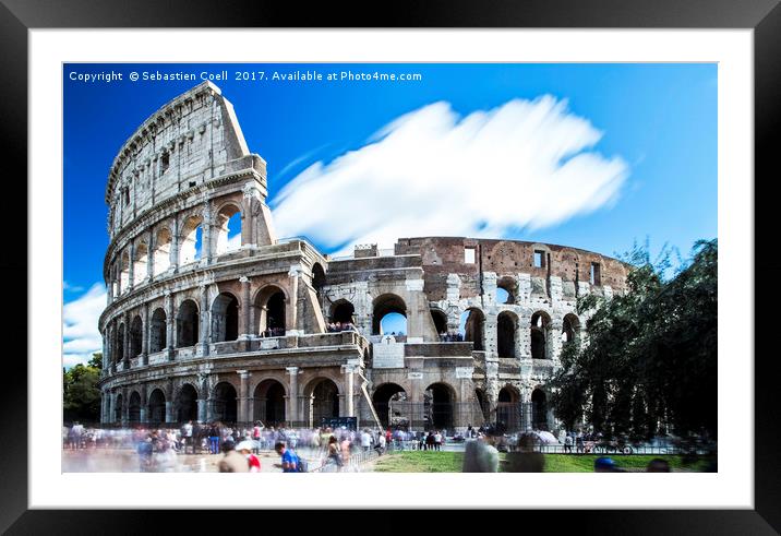 The Colosseum in Rome Framed Mounted Print by Sebastien Coell
