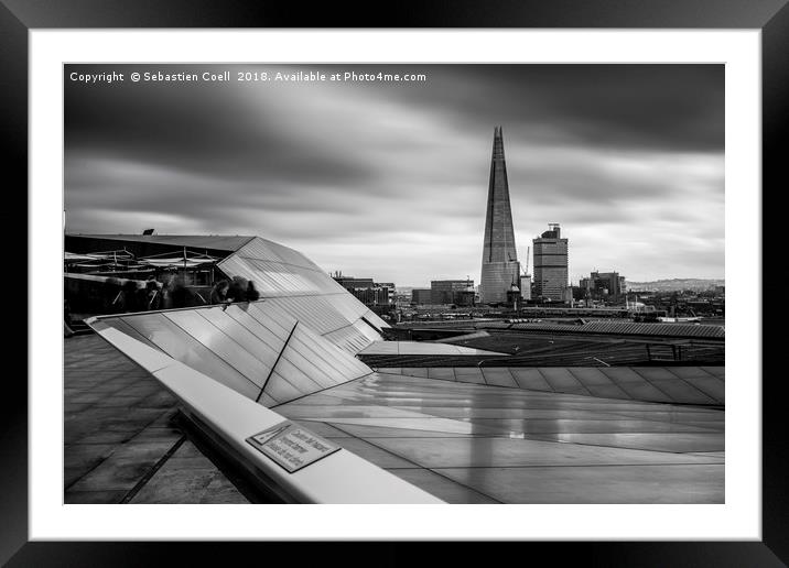 Lines at the Shard  Framed Mounted Print by Sebastien Coell