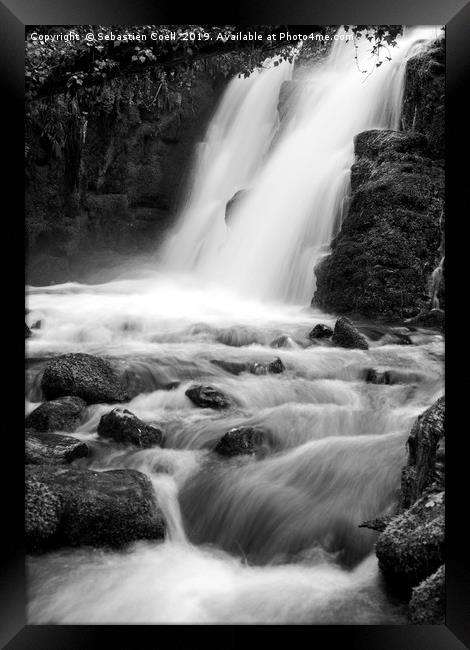 Venford waterfalls ... Framed Print by Sebastien Coell