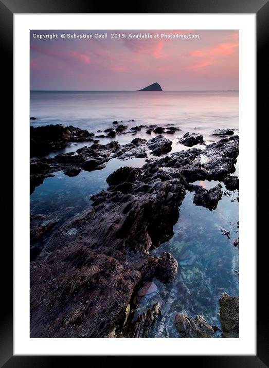 Wembury mewstone Framed Mounted Print by Sebastien Coell