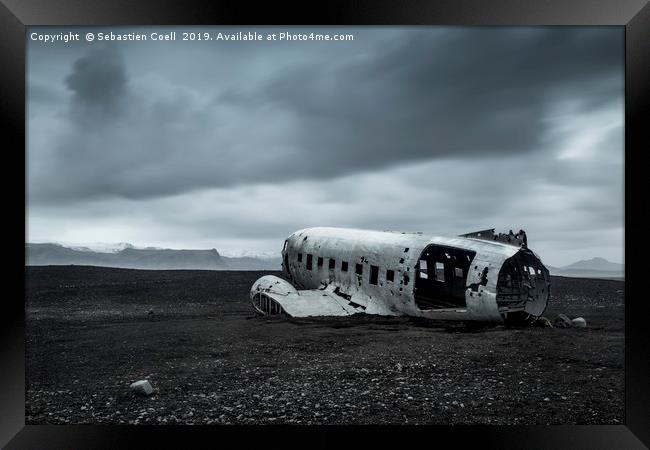 DC3 plane crash Framed Print by Sebastien Coell
