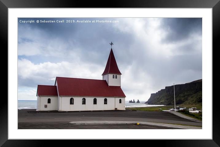 Vik church Iceland Framed Mounted Print by Sebastien Coell