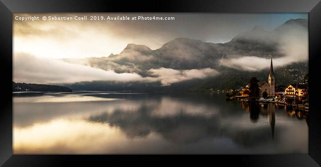 Hallstatt Austria lake Framed Print by Sebastien Coell