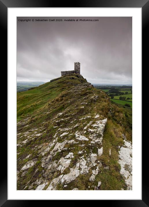 Church with a view - Brentor Framed Mounted Print by Sebastien Coell