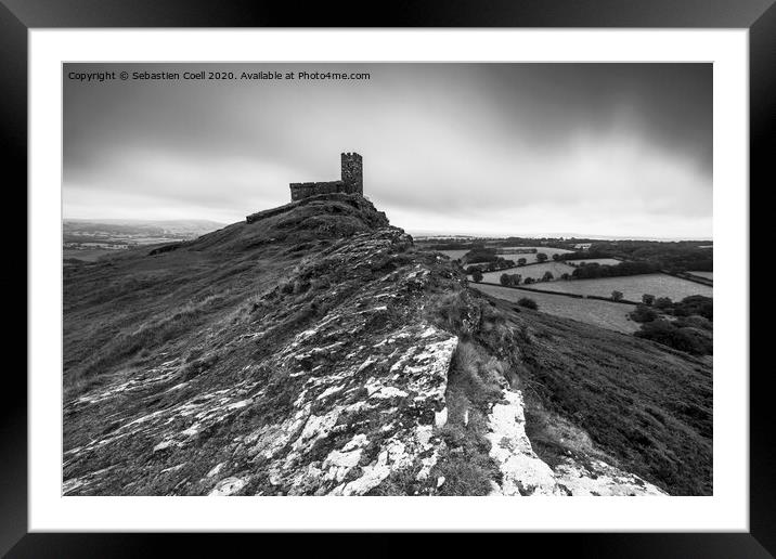 Church with a view - Brentor Framed Mounted Print by Sebastien Coell