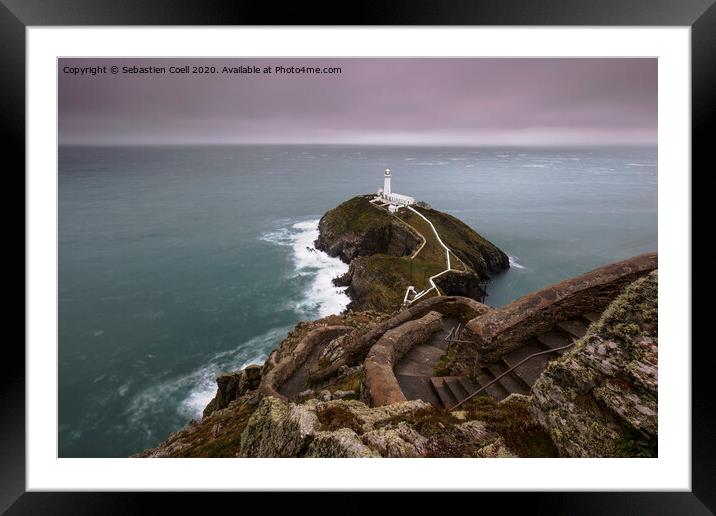 South Stack Lighthouse Framed Mounted Print by Sebastien Coell