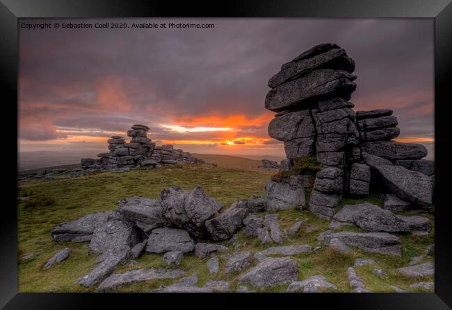 Great Staple Tor Dartmoor Framed Print by Sebastien Coell