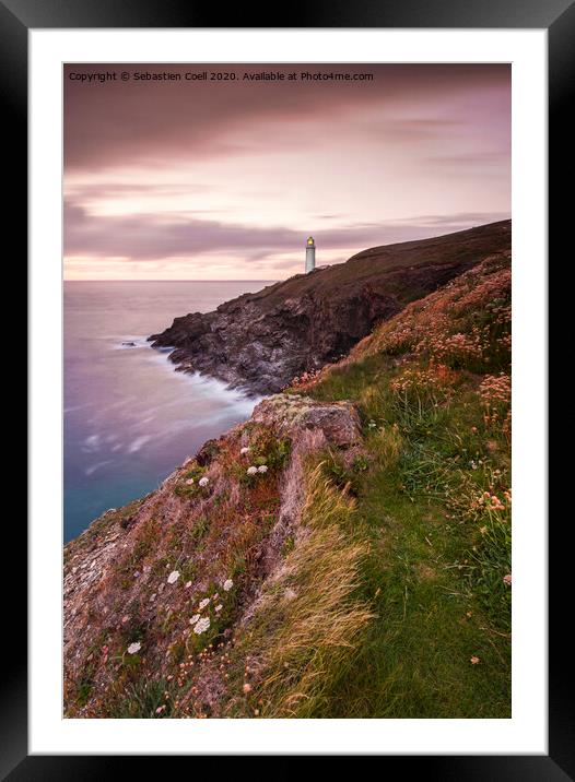 Trevose Head Lighthouse Framed Mounted Print by Sebastien Coell