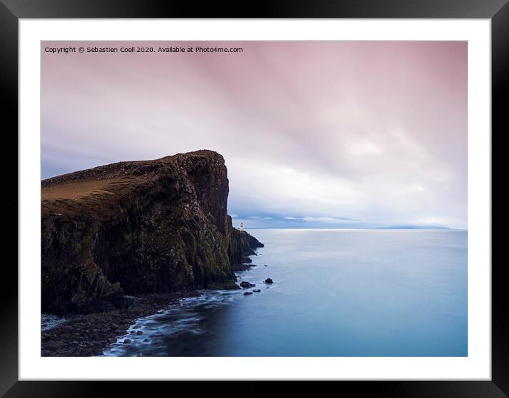 Neist point on Scotland's Isle of Skye in the Hebrides..,. Framed Mounted Print by Sebastien Coell