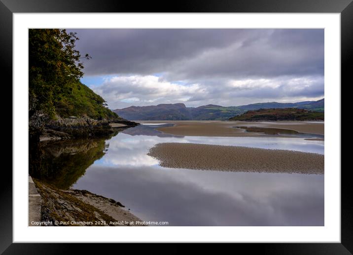 The Afon Dwyryd at Portmeirion North Wales.  Framed Mounted Print by Paul Chambers