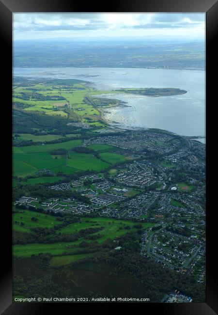 Aerial View Helensborough River Clyde Framed Print by Paul Chambers