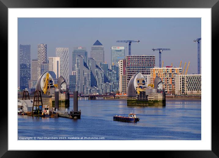Canary Wharf Framed Mounted Print by Paul Chambers