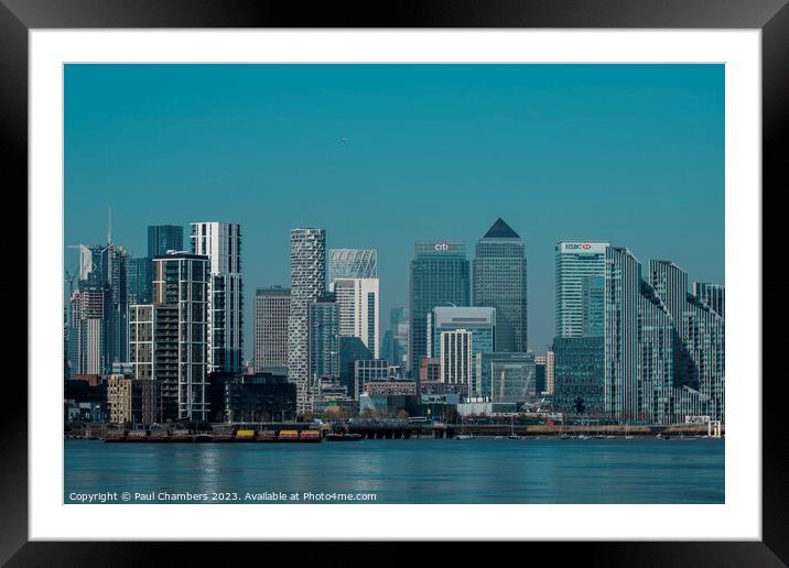 Canary Wharf Framed Mounted Print by Paul Chambers
