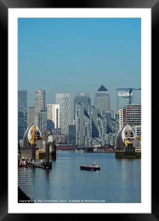 The Mighty Thames Barrier Framed Mounted Print by Paul Chambers