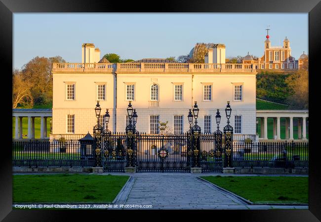 Majestic Queens House Framed Print by Paul Chambers