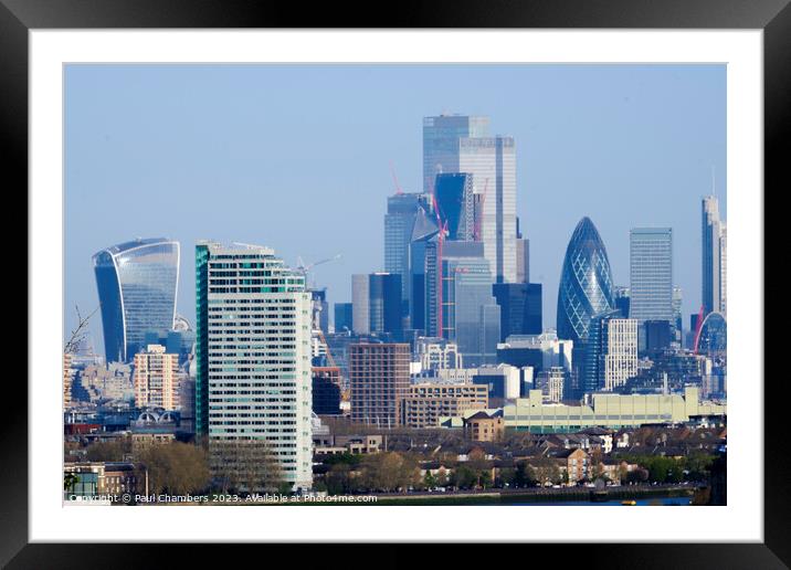 Majestic London Skyline Framed Mounted Print by Paul Chambers