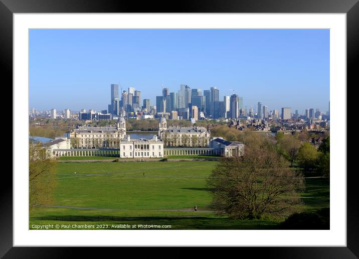 Majesty of Londons Financial District Framed Mounted Print by Paul Chambers