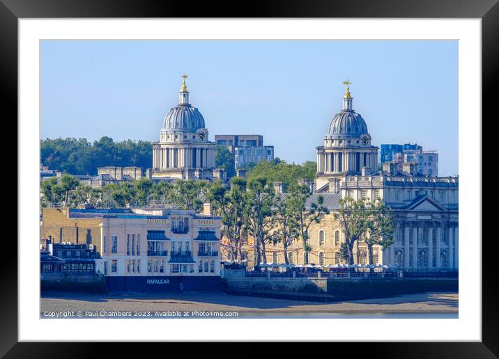 Trafalgar Tavern and the University of Greenwich Framed Mounted Print by Paul Chambers