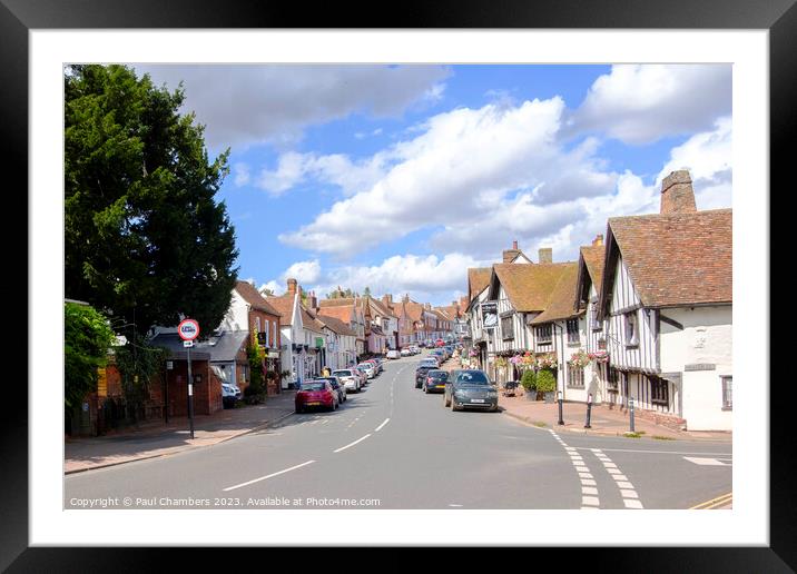 Historical Charm of Lavenham High Street Framed Mounted Print by Paul Chambers